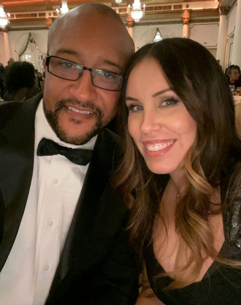 Vincent Moss, MD with wife Leslie enjoying a formal gala.