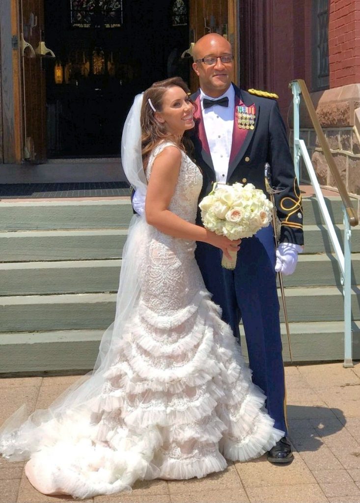 Vincent Moss with wife Leslie on their wedding day.